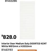 Kent Doorted White Medium Duty Interior Door W813mm x H2032mm 81463193