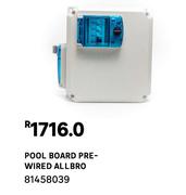 All Bro Pool Board Pre Wired 81458039