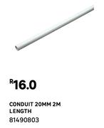 Conduit 20mm 2m Length 81490803