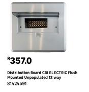 CBI Distribution Board Electric Flush Mounted (Unpopulated) 12 Way 81424591