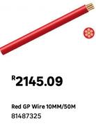 Red GP Wire 10mm/50M 81487325
