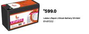 Lalela Lifepo4 Litihium Battery 12V 6AH 81481552