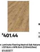 Netural Oak Laminate Flooring Nature 81490977-Per Box