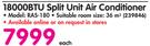 Goldair 18000BTU Split Unit Air Conditioner RAS-180