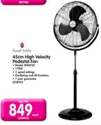 Russell Hobbs 45cm High Velocity Pedestal Fan RHHV50