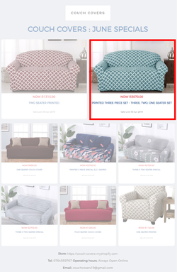 Couch Covers : June 2019 Specials, page 1