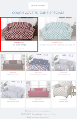 Couch Covers : June 2019 Specials, page 1