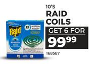 Raid Coils 168587-For 6 x 10's Pack