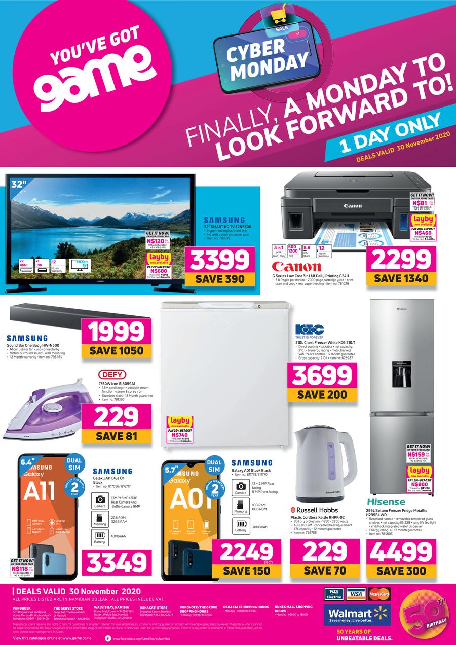 game fridge specials november 2020