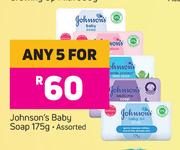 Johnson's Baby Soap Assorted-For Any 5 x 175g