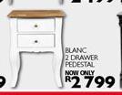 Blanc 2 Drawer Pedestal
