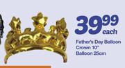 Father's Day Ballon Crown 10" Ballon 25cm-Each