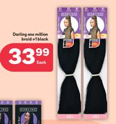 Darling One Million Braid 1 Black-Each