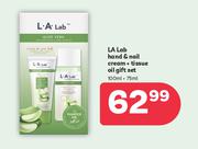 L.A.Lab Hand & Nail Cream + Tissue Oil Gift Set 100ml + 75ml