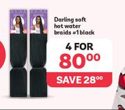 Darling Soft Hot Water Braids # 1 Black-For 4