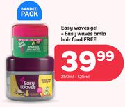 Easy Waves Gel + Easy Waves Amla Hair Food Free-250ml + 125ml