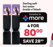 Darling Soft Hot Water Braids # 1 Black-For 4
