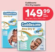 Cuddlesome Xtra Dry Nappies-76's/66's/52's/50's/44's Per Pack