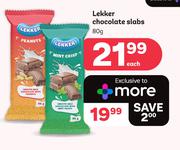 Lekkar Chocolate Slabs-80g Each
