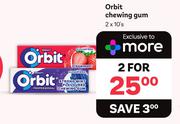 Orbit Chewing Gum-2 x 10's
