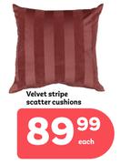 Velvet Stripe Scatter Cushions-Each