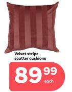 Velvet Stripe Scatter Cushions-Each