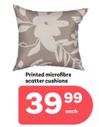 Printed Microfibre Scatter Cushions-Each