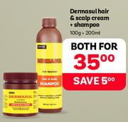Dermasul Hair & Scalp Cream + Shampoo (100g + 200ml)-For Both