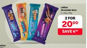 Lekkar Chocolate Bars-For 2 x 45g/50g