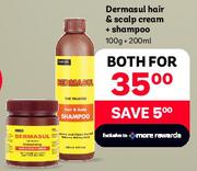 Dermasul Hair & Scalp Cream + Shampoo 100g+200ml-For Both