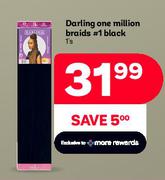 Darling One Million Braids #1 Black-1's