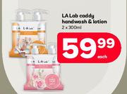 LA Lab Caddy Handwash & Lotion-2 x 300ml Each