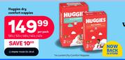 Huggies Dry Comfort Nappies (58's/52's/46's/44's/42's Pack)-Per Pack