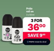 Pride Roll On-For 3 x 50ml