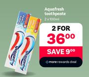 Aquafresh Toothpaste-For 2 x 100ml