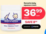 Bennetts Baby Aqueous Cream-500ml