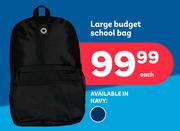 Large Budget School Bag