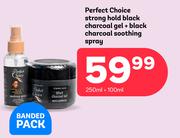 Perfect Chioce Strong Hold Black Charcoal Gel + Black Charcoal Soothing Spray 250ml + 100ml