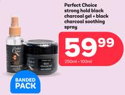 Perfect Chioce Strong Hold Black Charcoal Gel + Black Charcoal Soothing Spray 250ml + 100ml