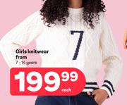 Girls Knitwear 7-14 Years