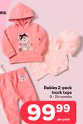 Babies 2 Pack Track Tops 0-24 Months
