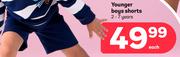 Younger Boys Shorts 2-7 Years