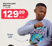 Boy Micro Polar Fleece Pjs (7-14 Years)-Per Set