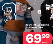 Younger Boys Graphic Track Tops From (2-7 Years)-Each