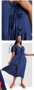 Puff Sleeve Midi Dress XS-L-Each