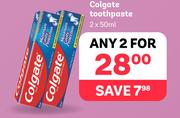 Colgate Toothpaste-For 2 x 50ml
