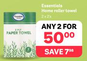 Essentials Home Roller Towel-For 2 x 2's