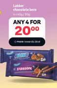 Lekker Chocolate Bars-For Any 4 x 4 x 45g/50g