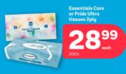 Essentials Care Or Pride Ultra Tissues 2 Ply