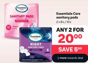   Essentials Care Sanitary Pads-For 2 x 8's/10's
